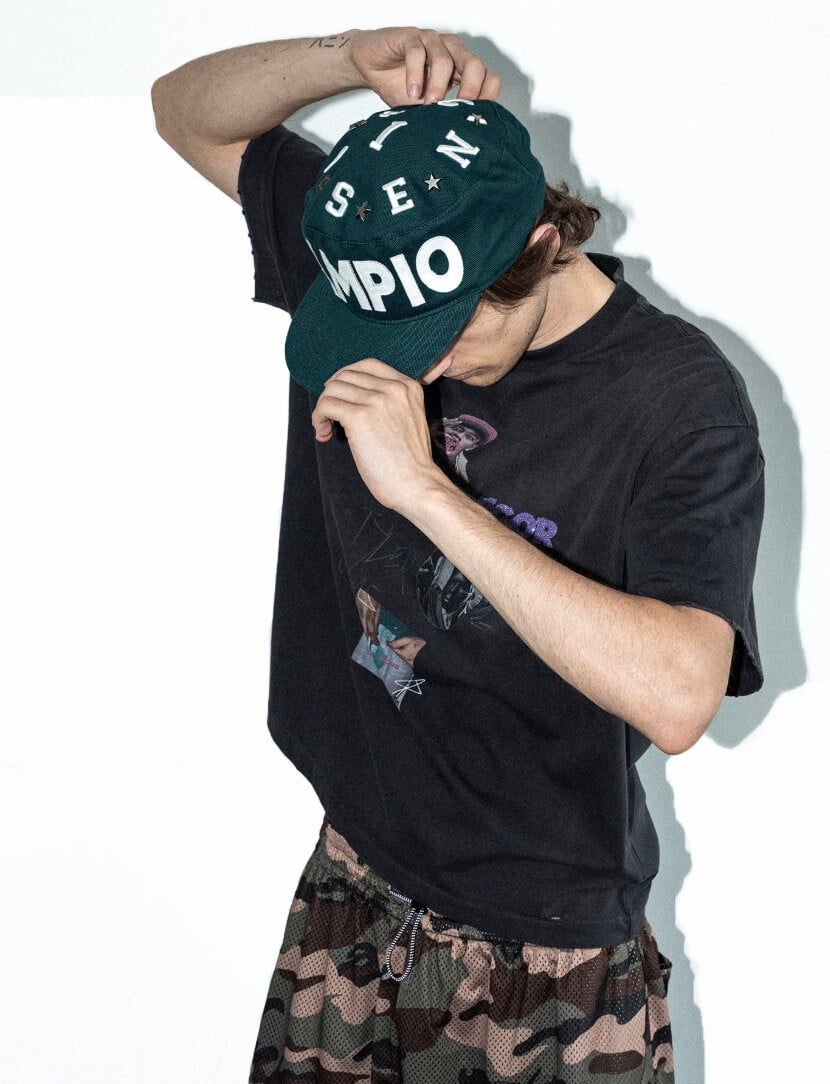 LIBERAFIT Star Studded Patch Embroidered Pillbox Cap
