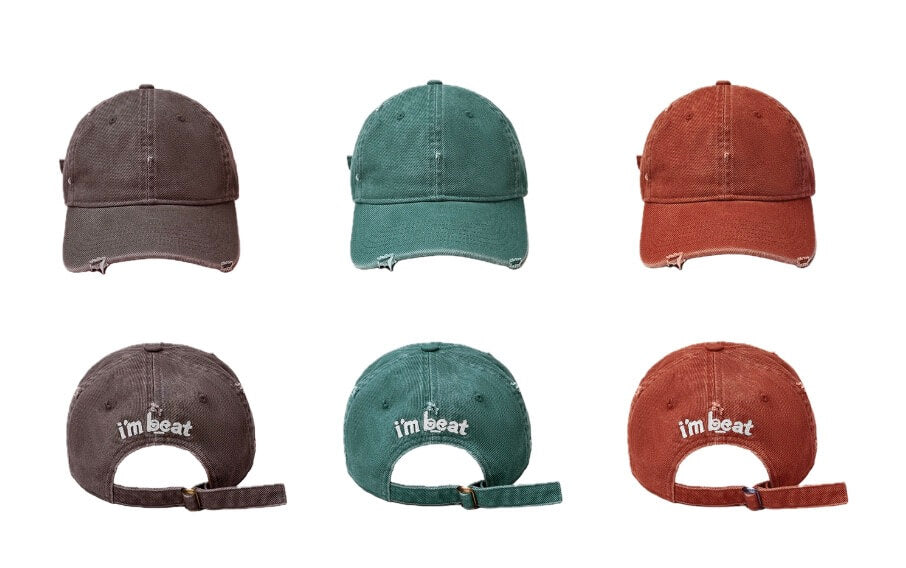 LIBERAFIT Vintage Washed Distressed Dad Cap