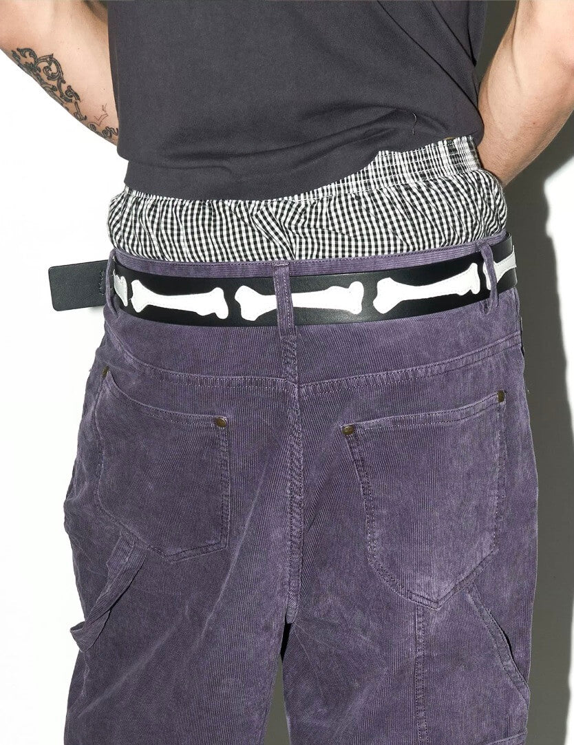 LIBERAFIT Bone Buckle Bone Patch Cowhide Belt