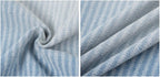 1807 Chain Stitch Embroidered Striped Washed Denim Jacket
