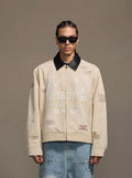 1807 Stitch Embroidered Leather Collar Detroit Jacket