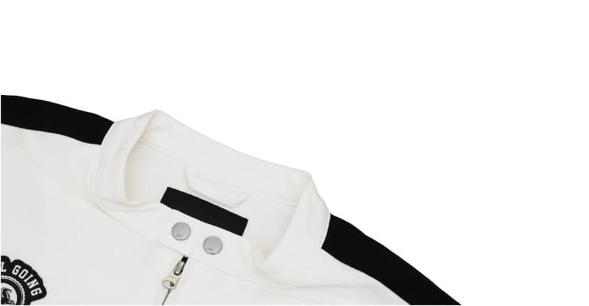 1807 Logo Print and Patch Sports Track Jacket