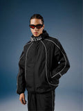 1807 Logo Star Print UV Protection Sports Track Jacket