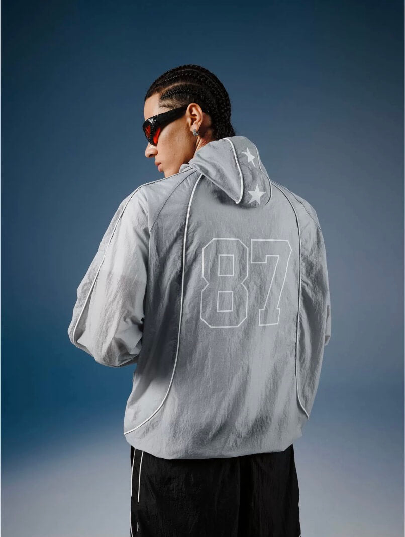 1807 Logo Star Print UV Protection Sports Track Jacket