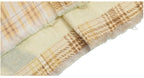 1807 Patchwork Print Plaid Rhinestone Long Sleeve Shirt