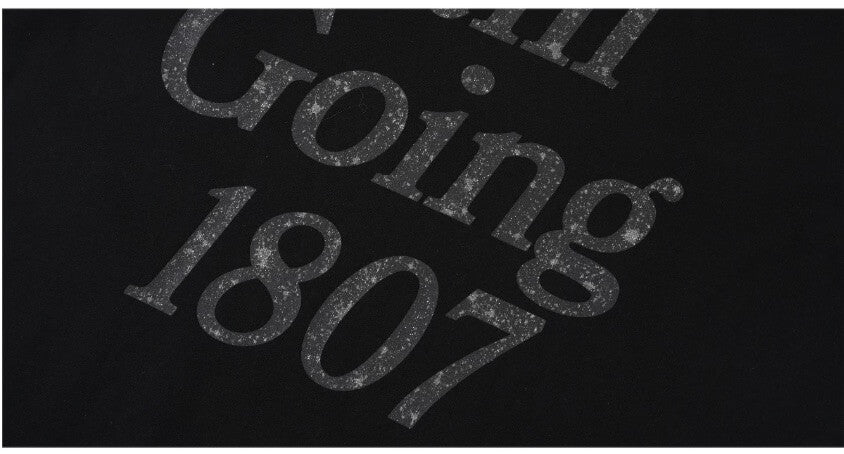 1807 Still Going Glitter Print Short Sleeve Tee
