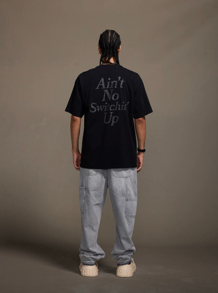 1807 Still Going Glitter Print Short Sleeve Tee