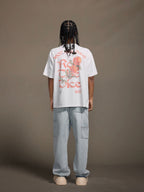 1807 Vintage Print Washed Distressed Short Sleeve Tee