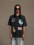 1807 Vintage Multi Print Washed Short Sleeve Tee