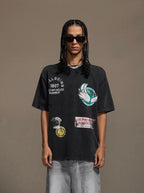 1807 Vintage Multi Print Washed Short Sleeve Tee