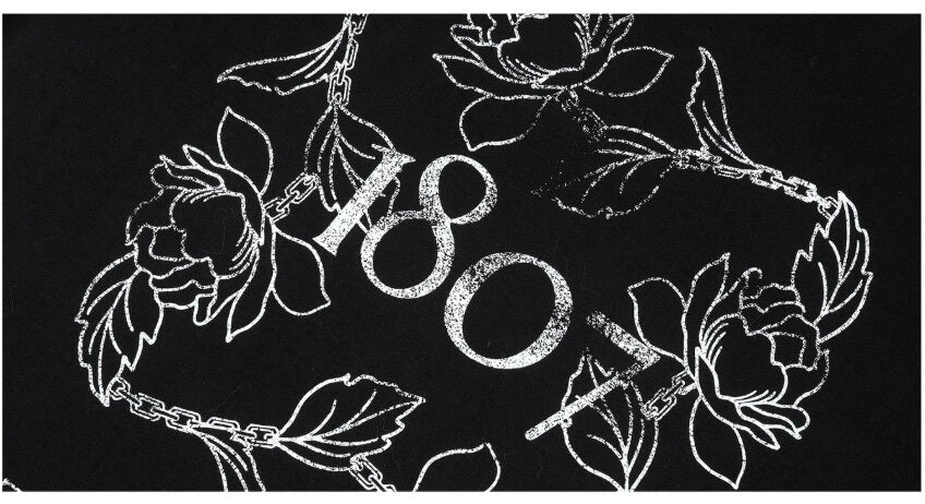 1807 Vintage Floral Chain Logo Print Short Sleeve Tee
