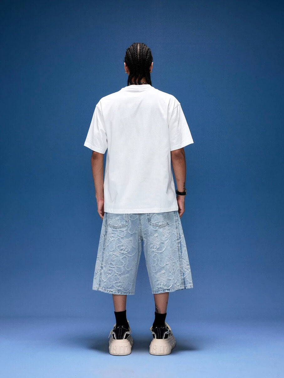 1807 Vintage Floral Chain Logo Print Short Sleeve Tee