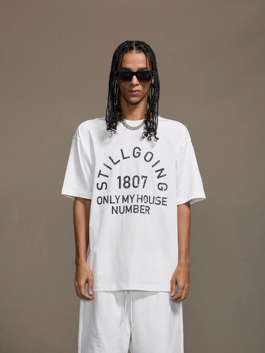 1807 Vintage Still Going Logo Print Short Sleeve Tee