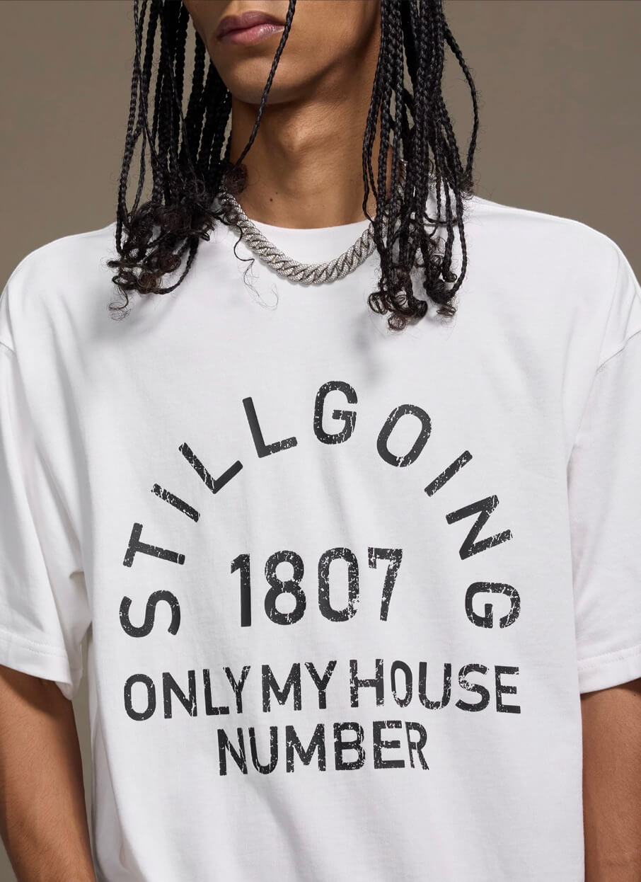 1807 Vintage Still Going Logo Print Short Sleeve Tee