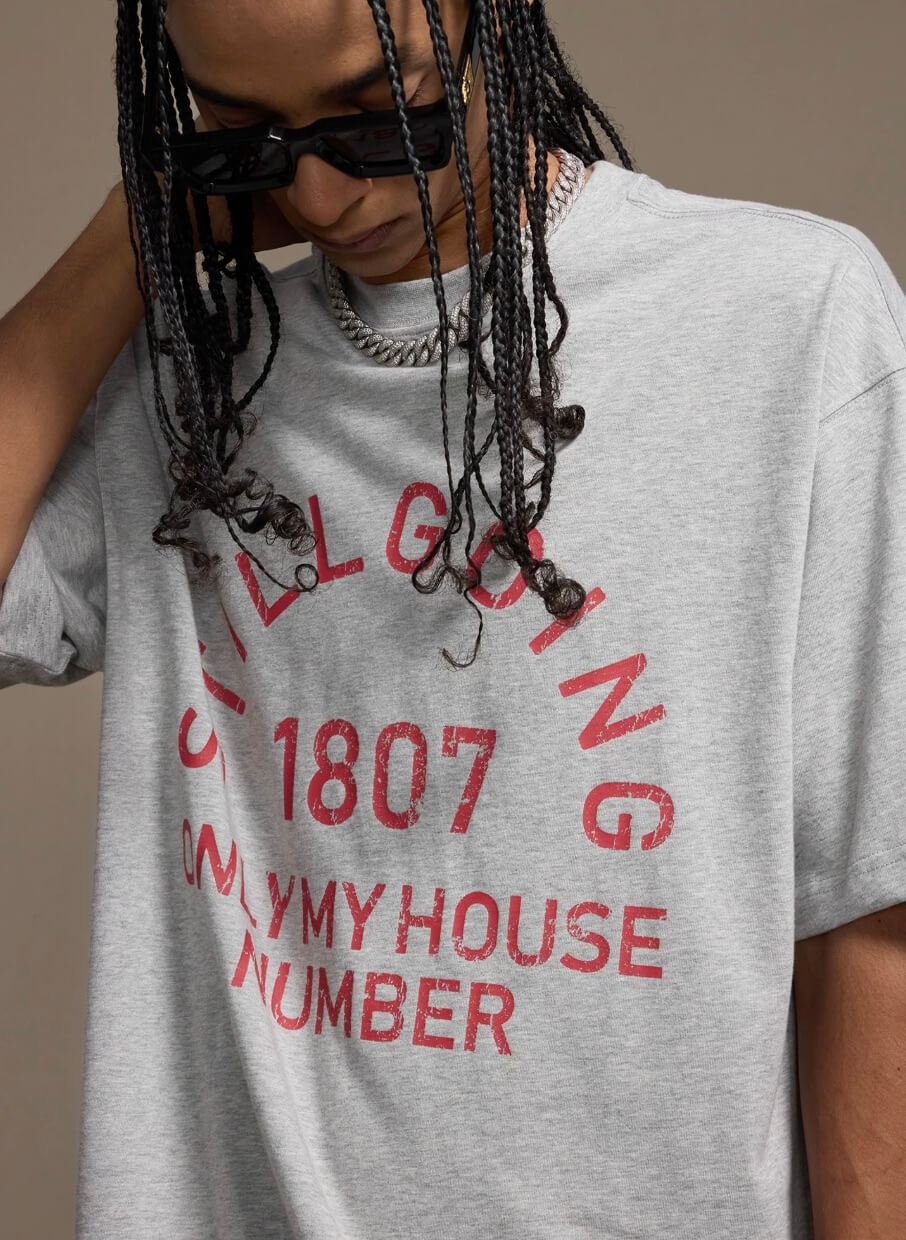 1807 Vintage Still Going Logo Print Short Sleeve Tee