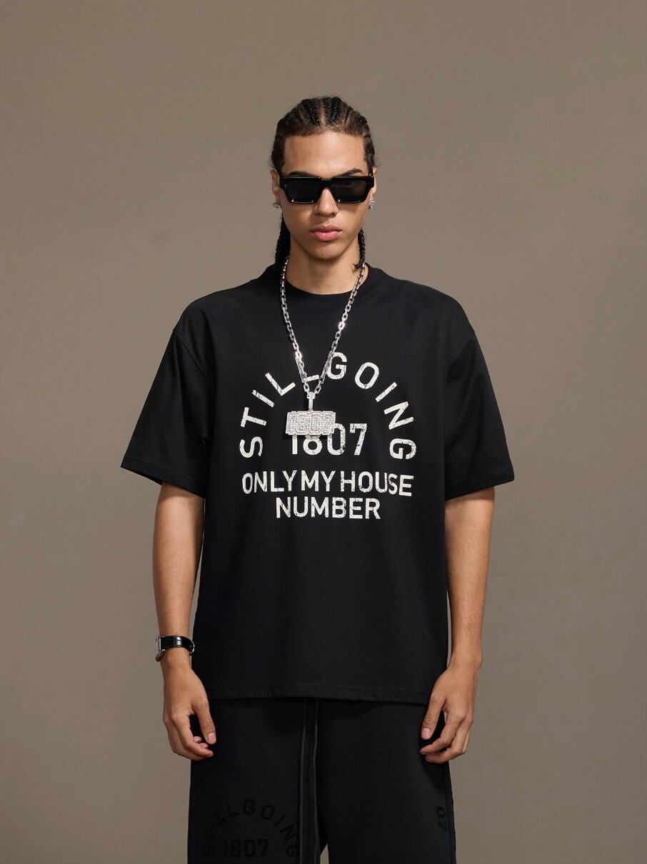 1807 Vintage Still Going Logo Print Short Sleeve Tee