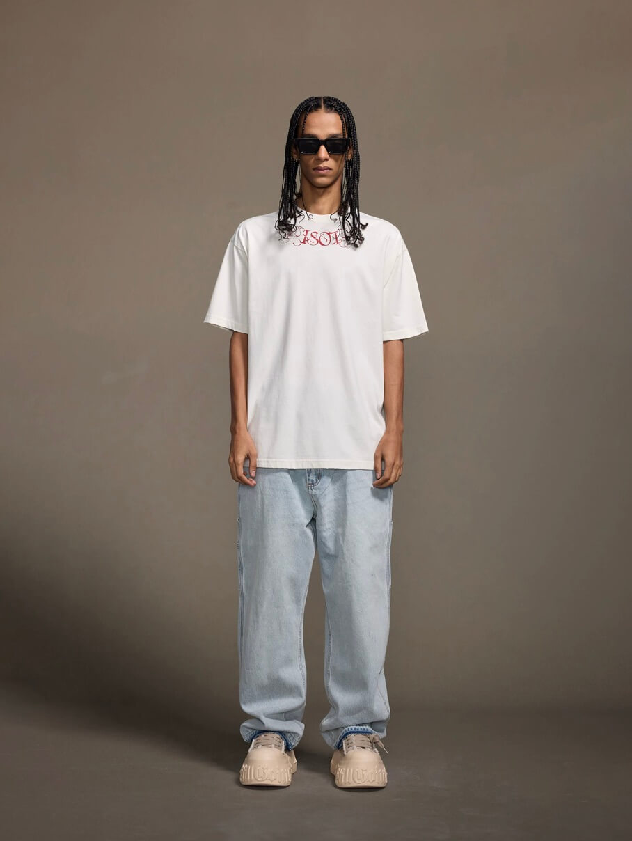 1807 Floral Message Logo 3D Print Distressed Short Sleeve Tee