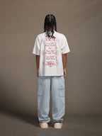 1807 Floral Message Logo 3D Print Distressed Short Sleeve Tee
