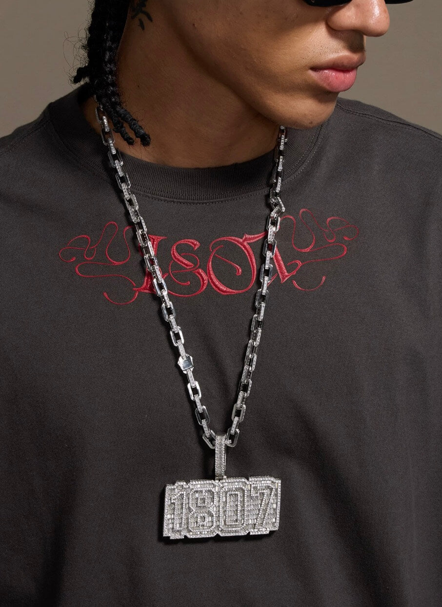 1807 Floral Message Logo 3D Print Distressed Short Sleeve Tee
