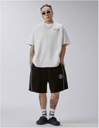 F2CE Badge Embroidered Side Stripe Sweat Shorts