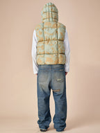 EVILKNIGHT(EK) Tie Dye Digitally Printed Zipper Vest