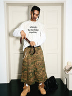 STEEPC Camouflage Distressed Cargo Baggy Shorts
