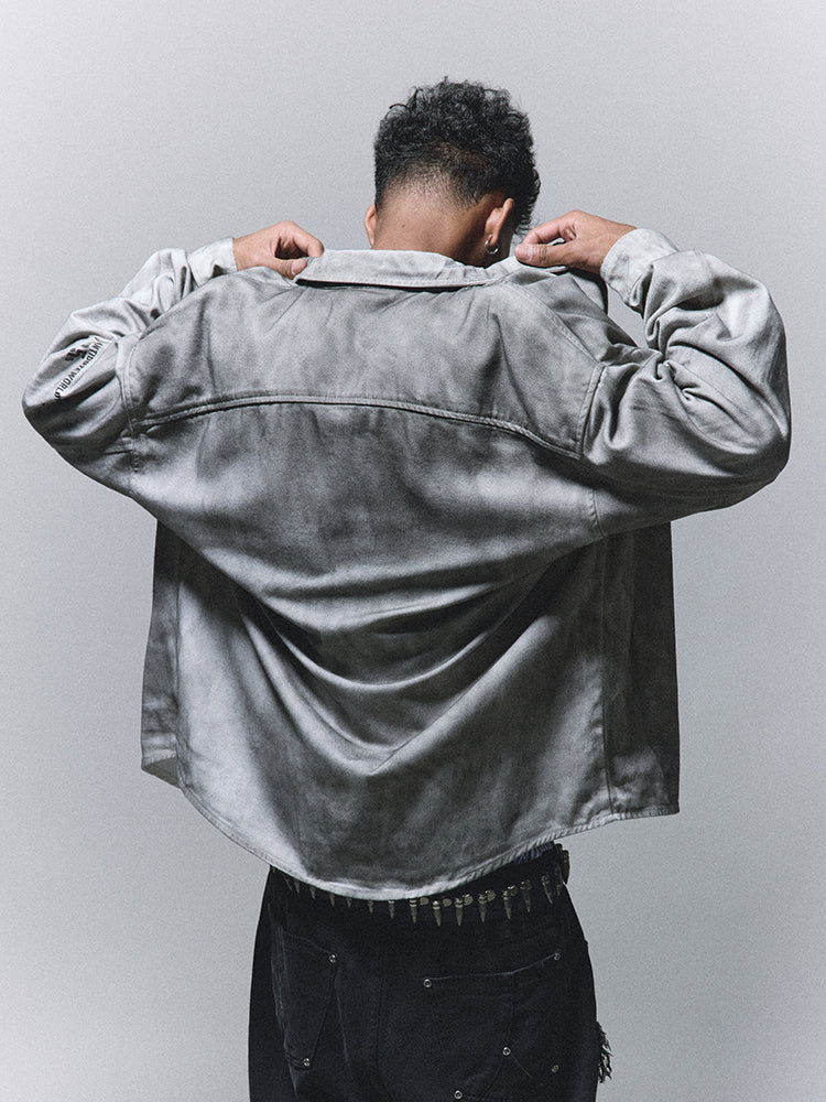 ANTIDOTE Gradient Washed Dye Long Sleeve Denim Shirt
