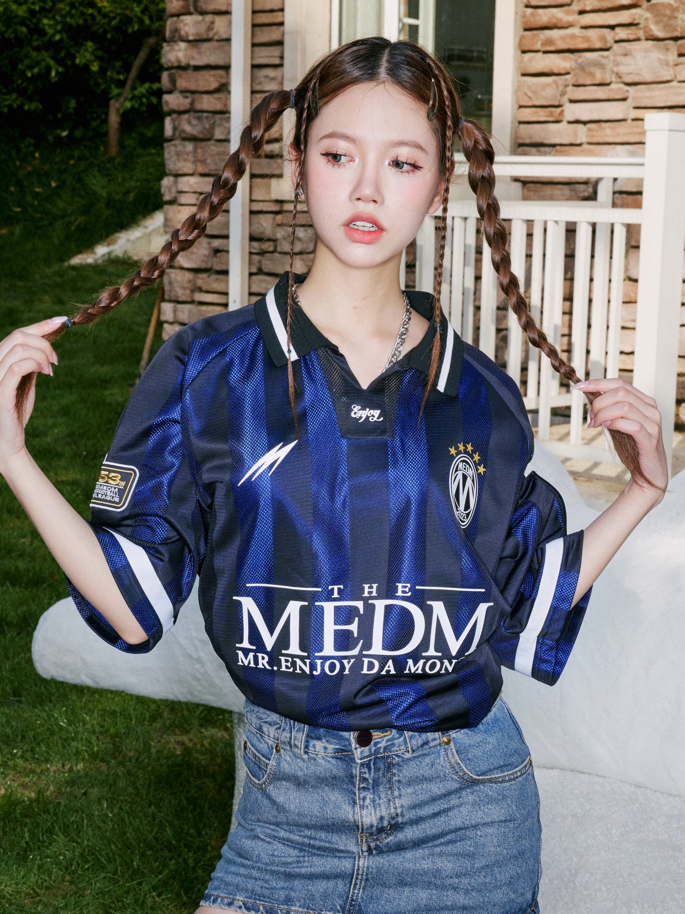 MEDM Vintage Soccer Jersey Polo