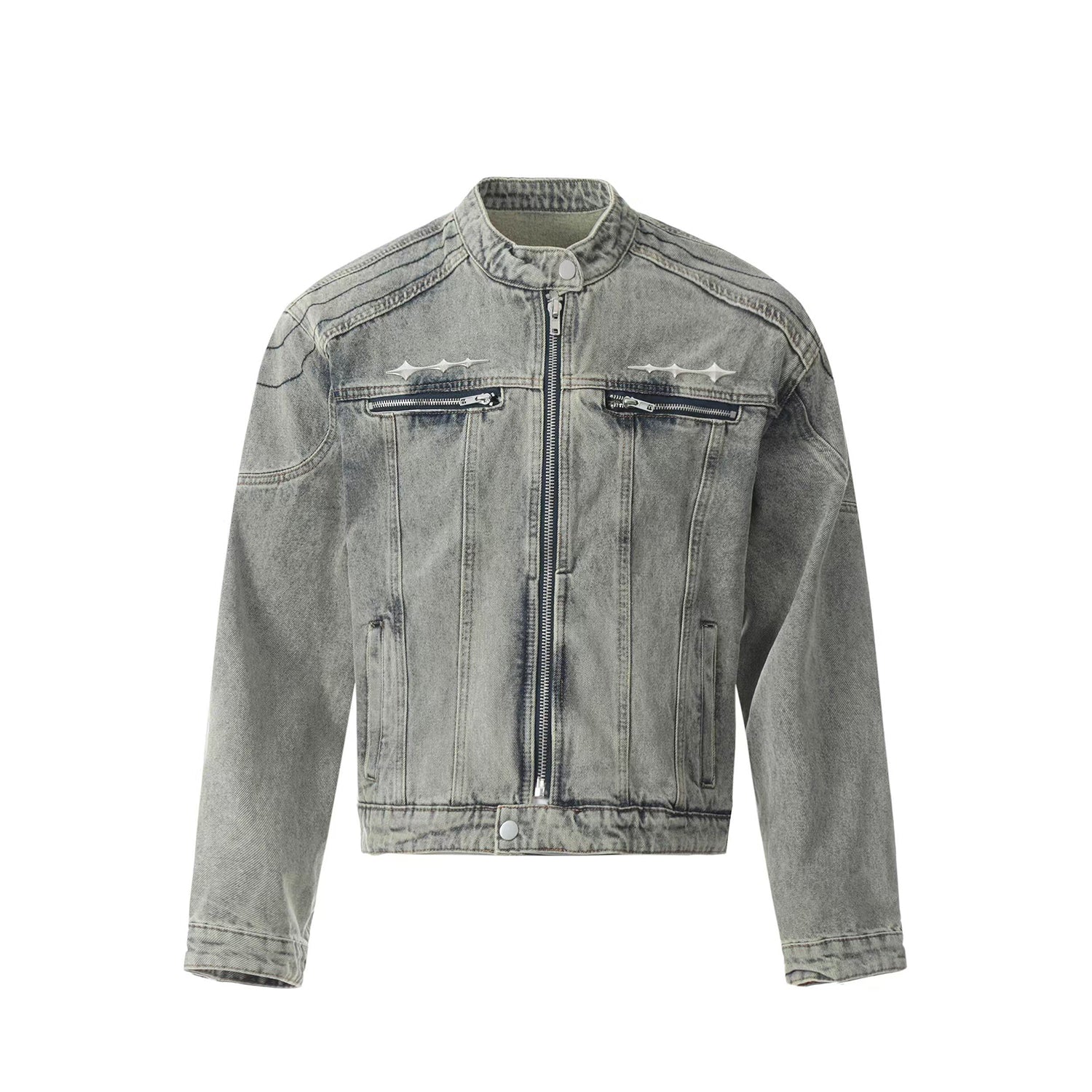 F3F Select Metal Decoration Washed Denim Jacket