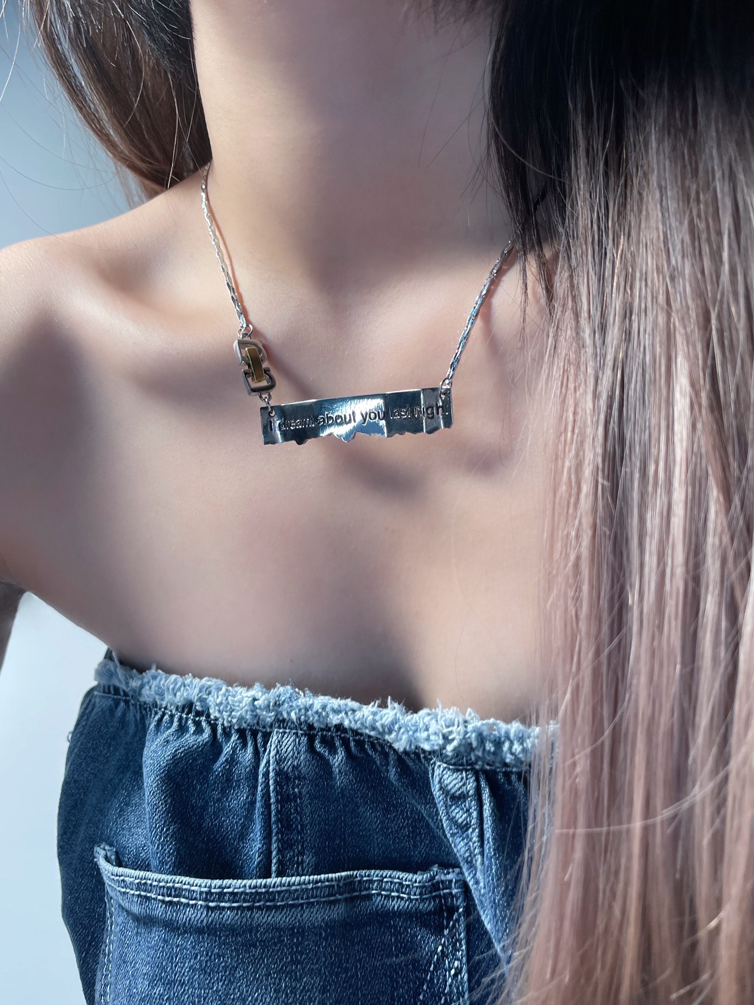 Nbostore 'You are my unreachable dream' Paper Strip Necklace