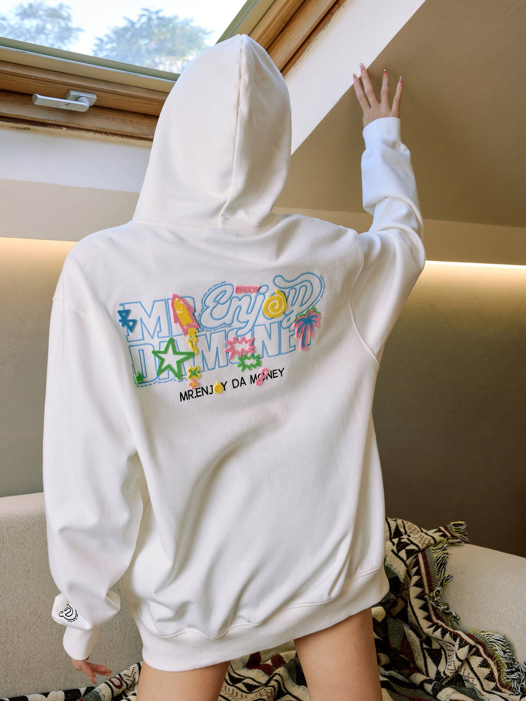 MEDM Big M Plush Wire Frame Zip Up Hoodie