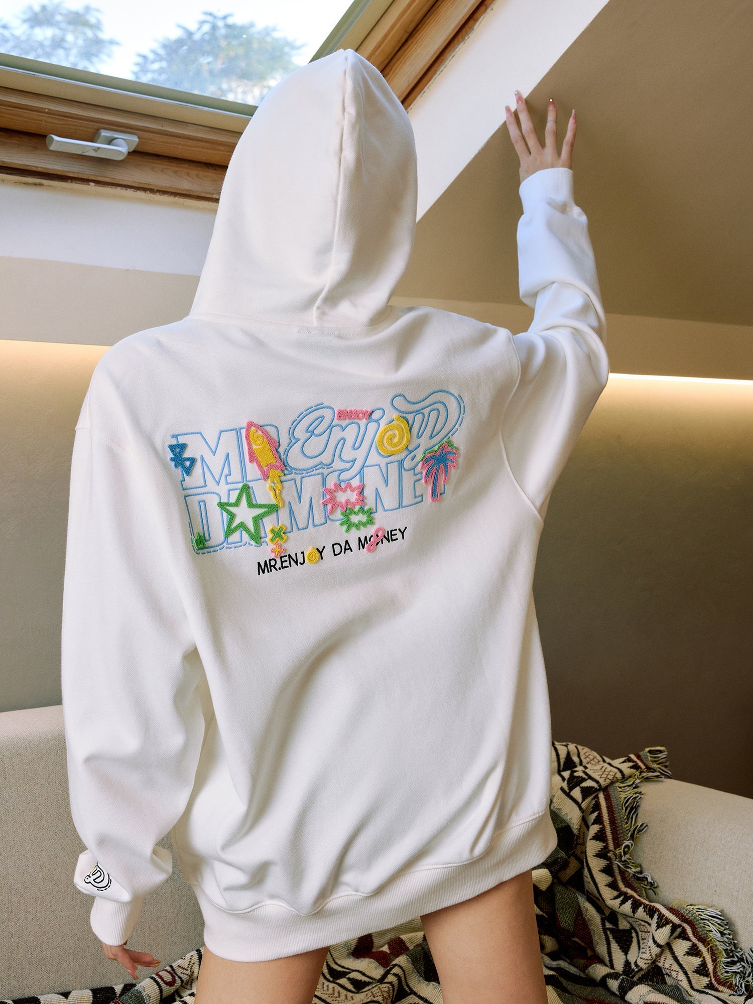 MEDM Big M Plush Wire Frame Zip Up Hoodie