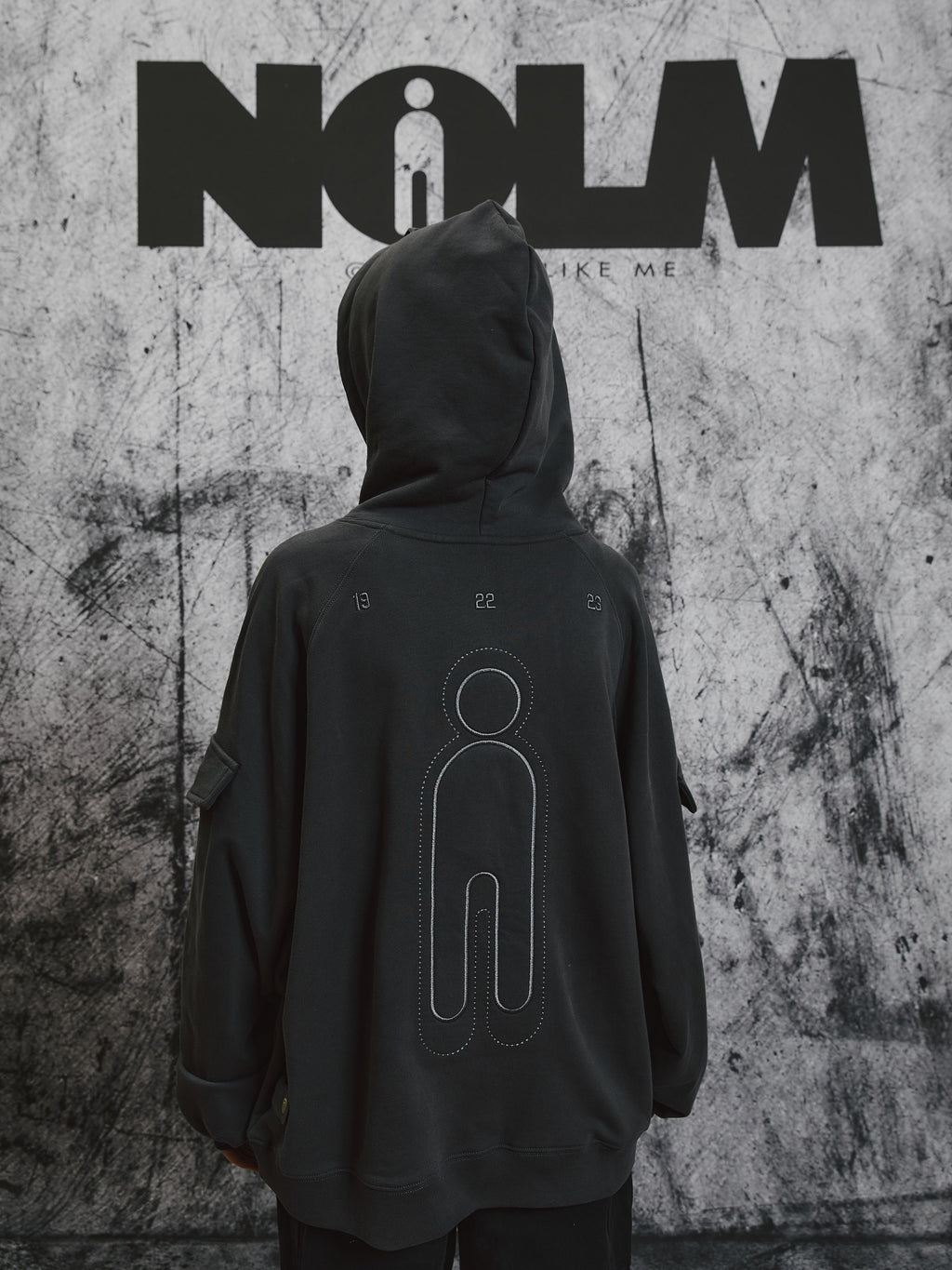 STEEPC NOLM Embroidered Logo Loose Hoodie