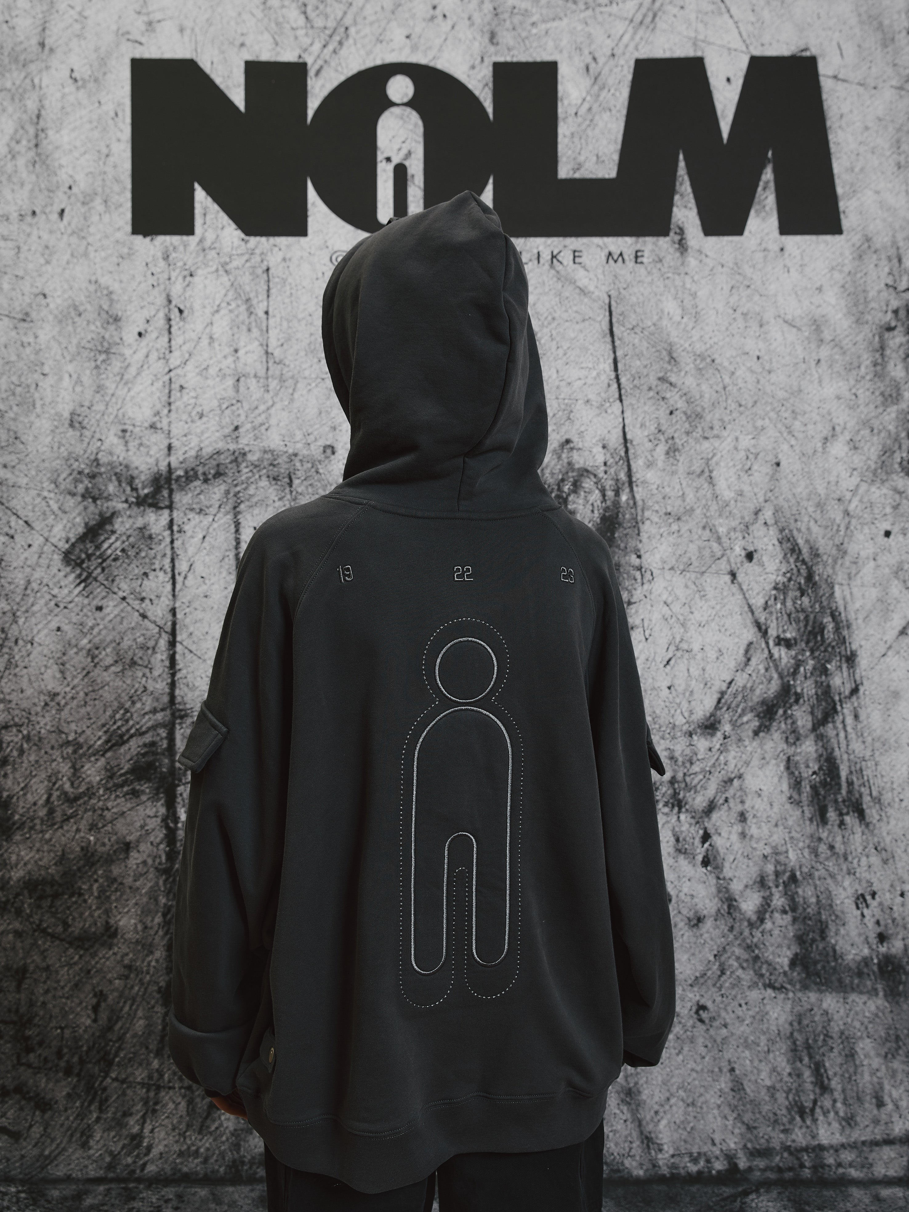 STEEPC NOLM Embroidered Logo Loose Hoodie
