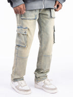 F3F Select Heavy Washed Multi Pocket Straight Jeans