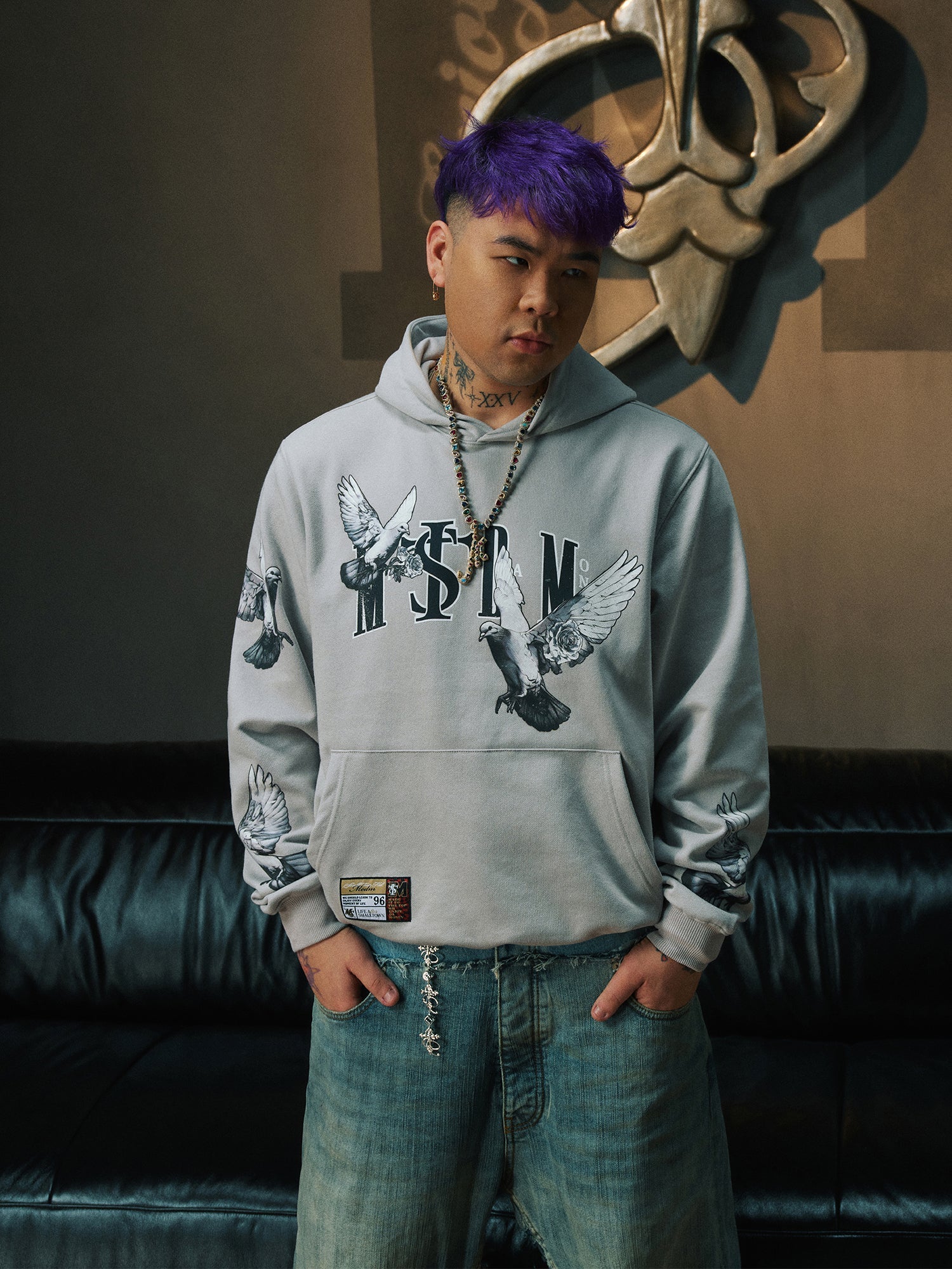 Small Town Kid x MEDM Peace Dove Logo Hoodie