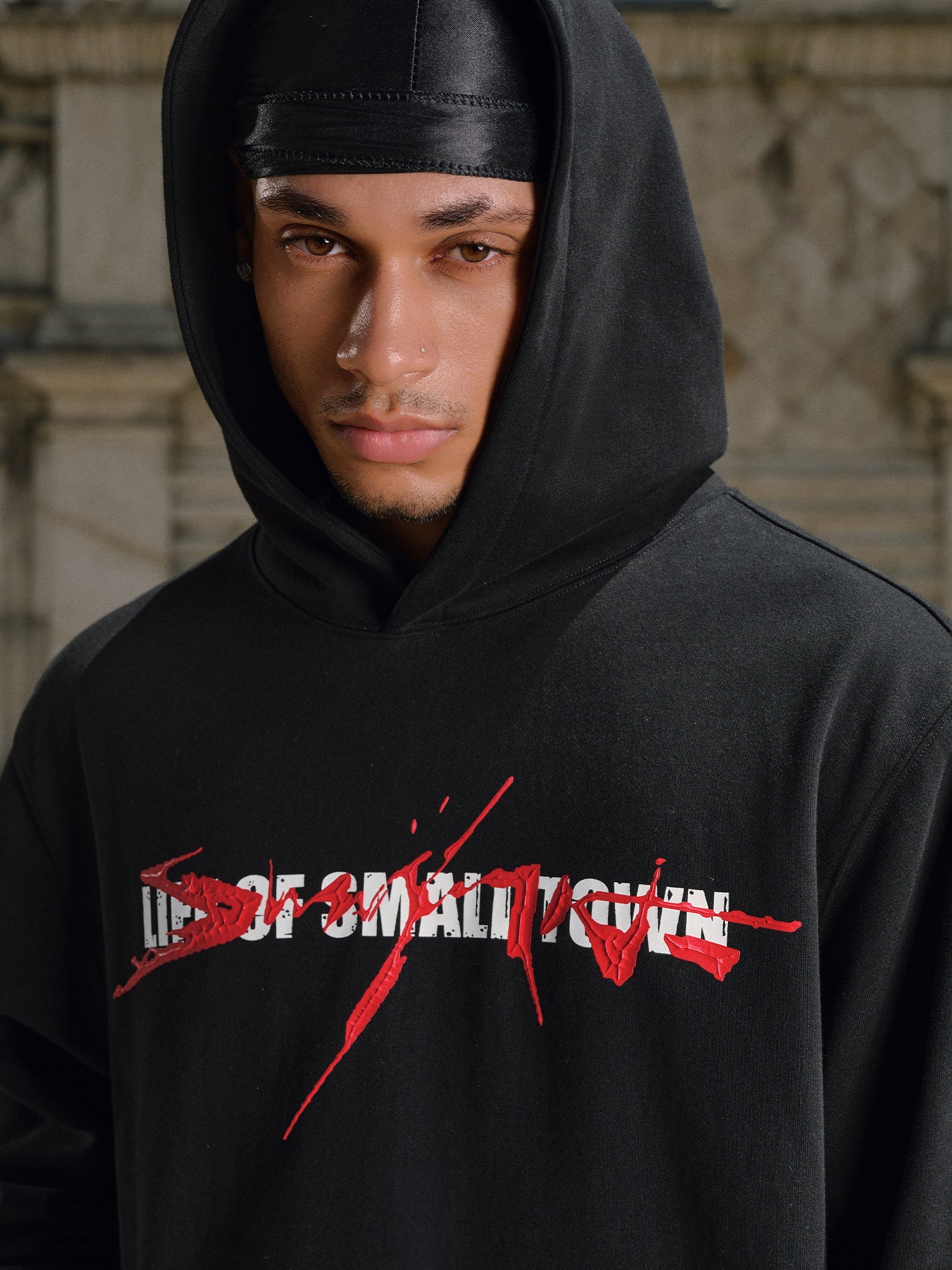 Small Town Kid Arsenal Logo Print Hoodie