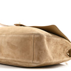 Suede Calfskin Souplissimo Maxi Flap Dark Beige