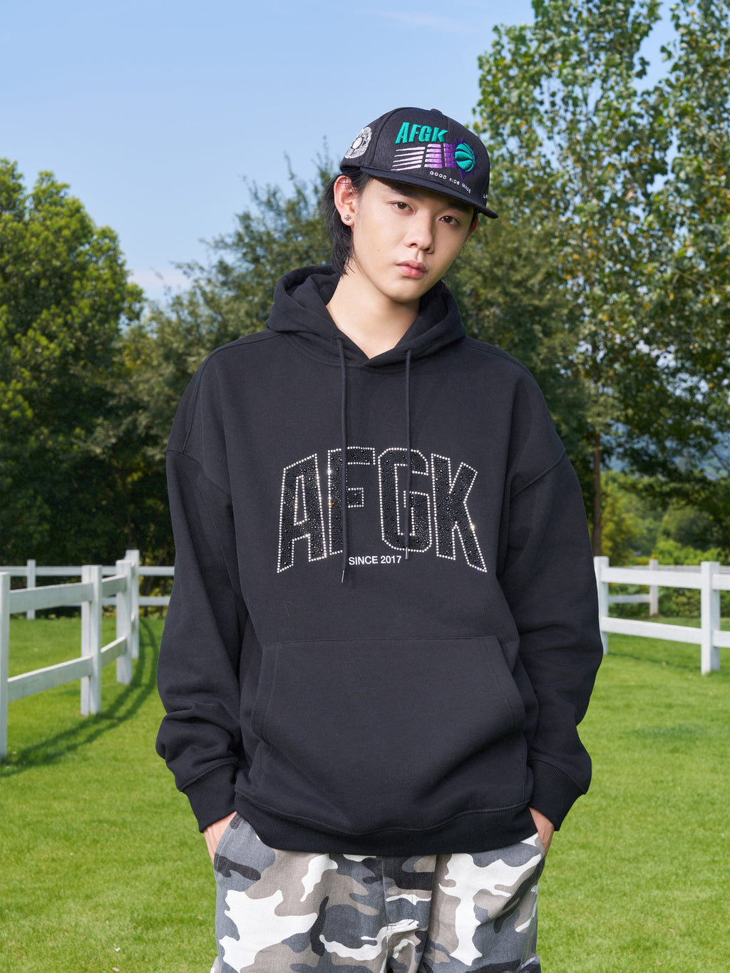 AFGK Raindrops Rhinestone Hoodie