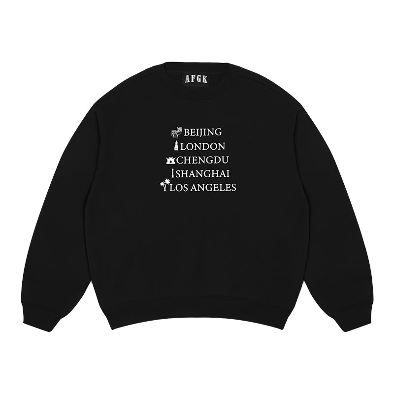 AFGK Parade Letter Print Sweatshirt