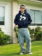 S45 Large S Logo Ink Splash Zip Up Hoodie