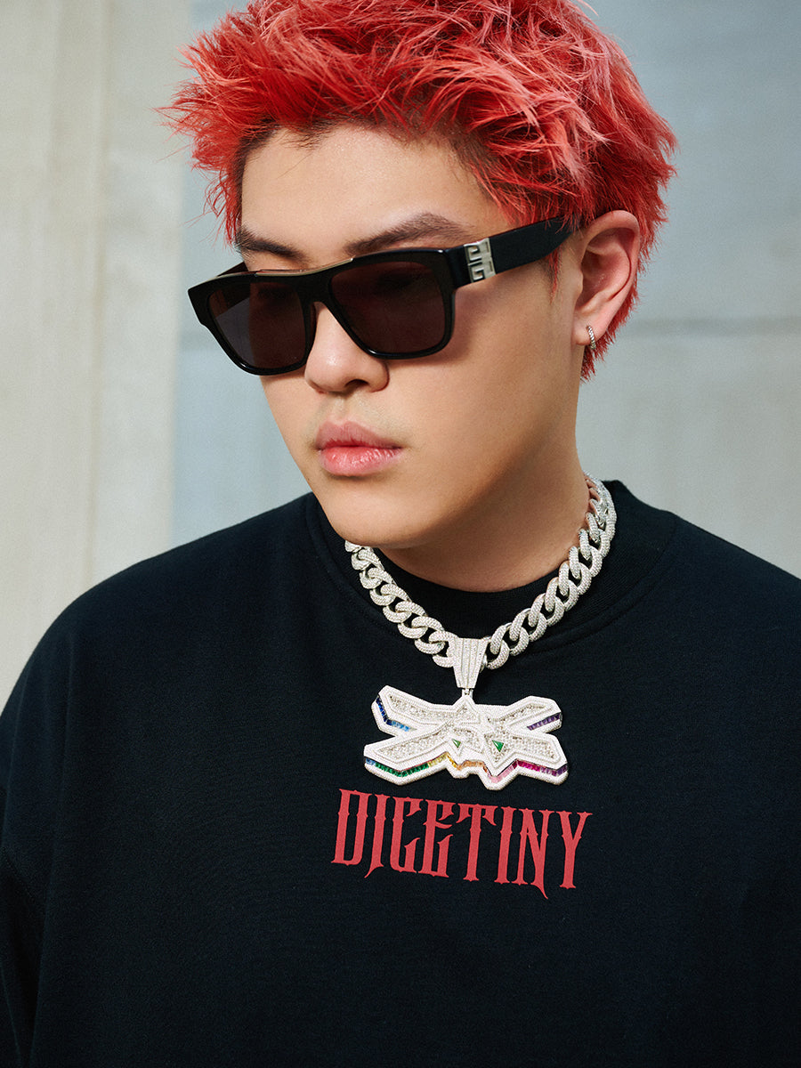 DICETINY Basic Logo Printed Sweatshirt