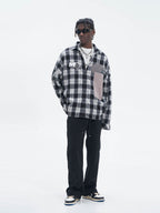 Harsh and Cruel Patchwork Plaid Long Sleeve Shirt