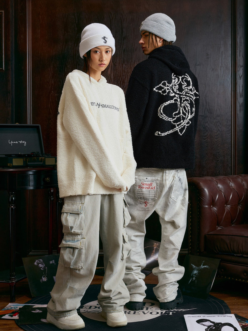 Small Town Kid Cross Logo Fleece Hoodie