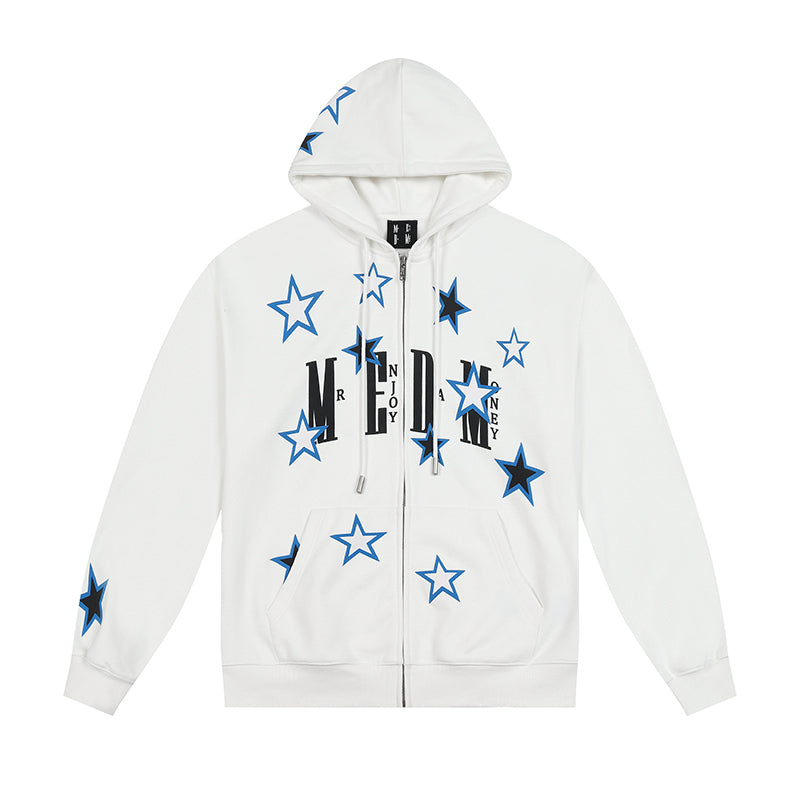 MEDM Pentagram Star Zipper Hoodie