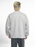 F3F Select Relaxed Fit Henley Neck Knit Sweater