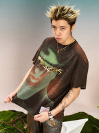 YADcrew “Northern Lights” Digital Printed Washed Spray Tee