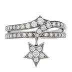 18K White Gold Diamond Étolie Filante Ring 55 7.25