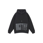DICETINY Distressed Logo Printed Hoodie