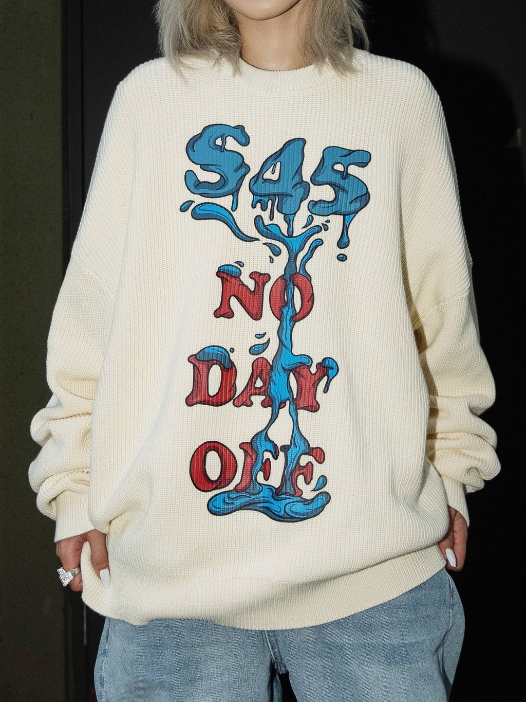 S45 Logo Printed Knit Sweater